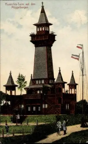 Ak Köpenick Berlin, Aussichts Turm auf d. Müggelbergen