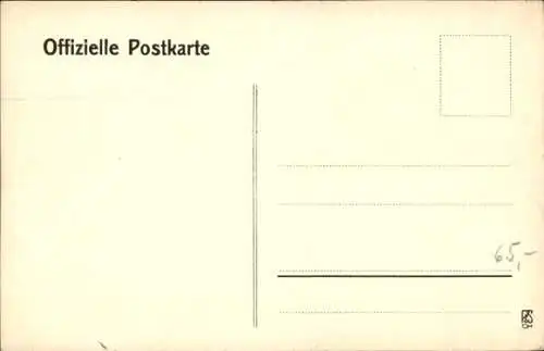 Wappen Ak Rundflug durch Sachsen 1911, Doppeldecker