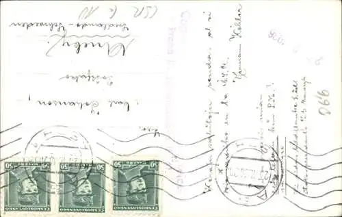 Foto Ak Tomáš Garrigue Masaryk, Porträt zu Pferde, Fest