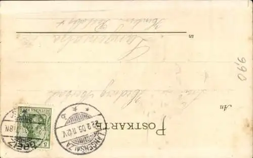 Präge Künstler Litho Deutsches Kriegsschiff, SMS Victoria Luise, Kaiserliche Marine