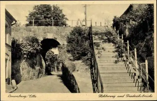 Ak Lauenburg an der Elbe, Hohlerweg, Friedrichsbrücke