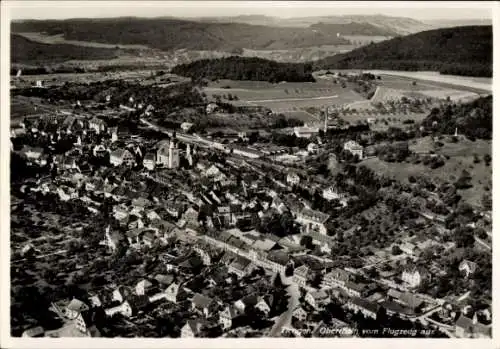 Ak Tiengen am Oberrhein, Fliegeraufnahme