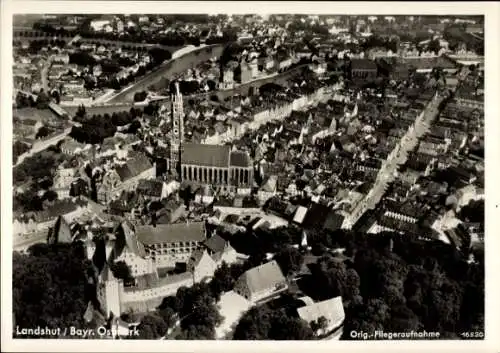 Ak Landshut in Niederbayern, Fliegeraufnahme