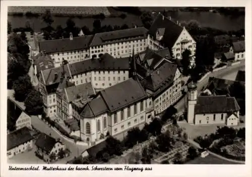 Ak Untermarchtal an der Donau, Mutterhaus der barmh. Schwestern, Fliegeraufnahme