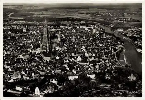 Ak Ulm an der Donau, Fliegeraufnahme