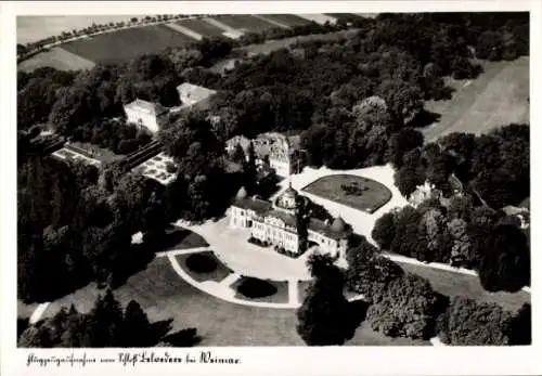 Ak Weimar in Thüringen, Schloss, Fliegeraufnahme