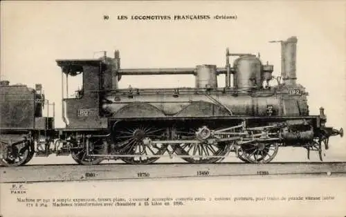 Ak Orléans, Französische Lokomotiven, Maschine Nr 102