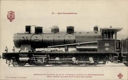 Ak Orléans, Französische Lokomotiven, Lokomotive, Güterzüg