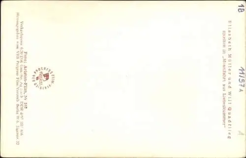 Ak Schauspielerin Elisabeth Müller, Will Quadflieg, Portrait, Film Moselfahrt aus Liebeskummer