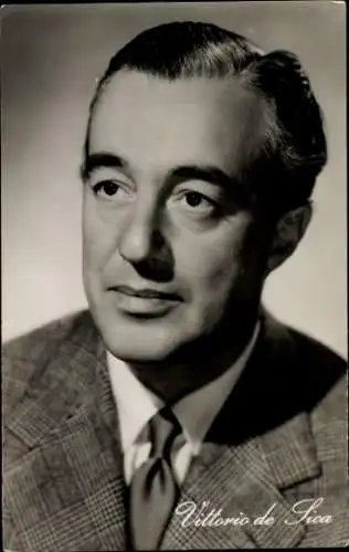 Ak Schauspieler Vittorio de Sica, Portrait, Film Liebe, Brot und 1000 Küsse