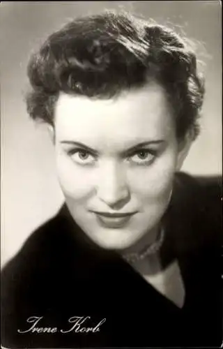 Ak Schauspielerin Irene Korb, Portrait