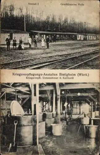 Ak Bietigheim in Württemberg, Kriegsverpflegungs-Anstalten, Anstalt I, Geschlossene Halle