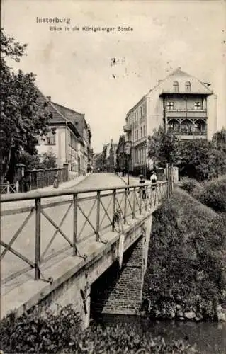 Ak Tschernjachowsk Insterburg Ostpreußen, Blick in die Königsberger Straße