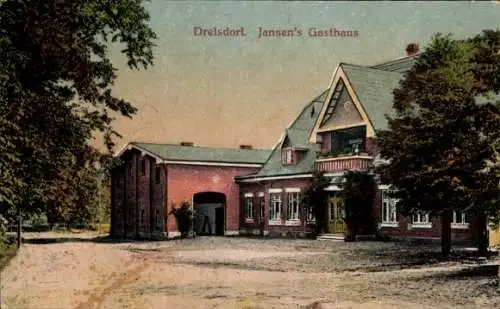 Ak Drelsdorf in Nordfriesland, Jansen´s Gasthaus