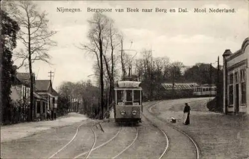 Ak Nijmegen Gelderland, Bergspoor van Beek naar Berg en Dal