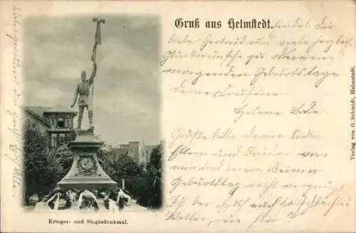 Ak Helmstedt in Niedersachsen, Kriegerdenkmal und Siegesdenkmal