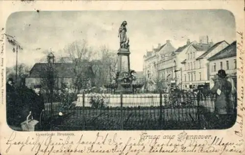 Ak Hannover in Niedersachsen, Gänseliesel-Brunnen