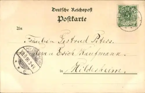 Litho Tiefurt Weimar in Thüringen, Schloss Tiefurt