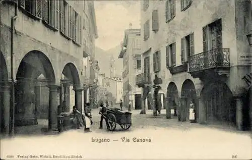 Ak Lugano Kanton Tessin Schweiz, Via Canova