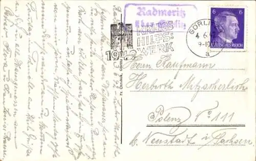 Ak Radomierzyce Radmeritz Oberlausitz Niederschlesien, Stift Joachimstein