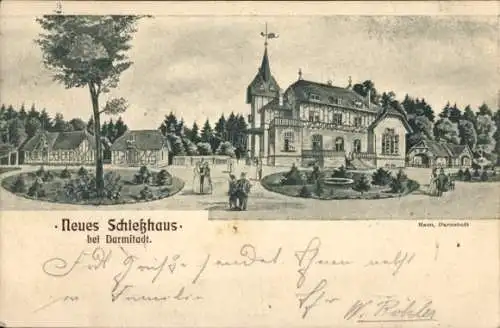 Litho Darmstadt in Hessen, neues Schießhaus