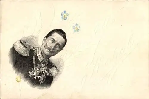 Passepartout Ak Kaiser Wilhelm II., Portrait