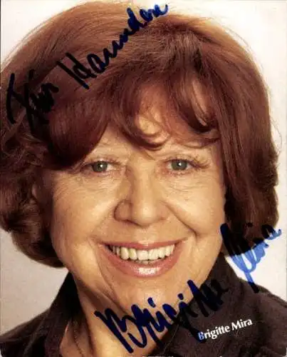 Foto Schauspielerin Brigitte Mira, Portrait,Autogramm