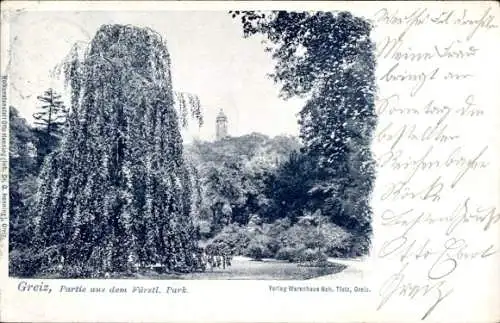 Ak Greiz im Vogtland Thüringen,  Fuerstl. Park