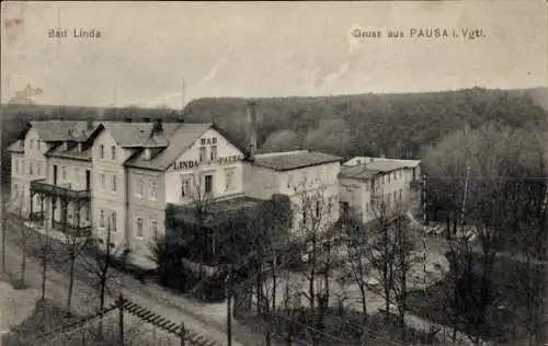 Ak Bad Linda Pausa im Vogtland, Gasthaus