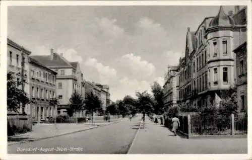 Ak Borsdorf in Sachsen, August-Bebel-Straße