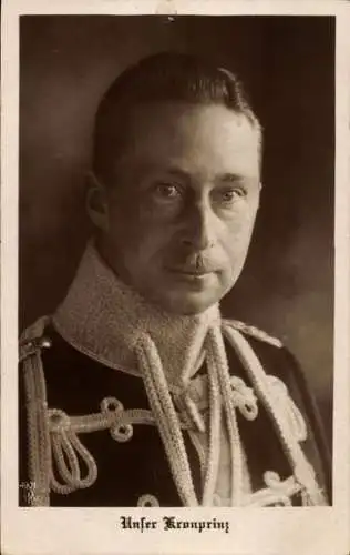 Ak Kronprinz Wilhelm von Preußen, Husarenuniform, Portrait