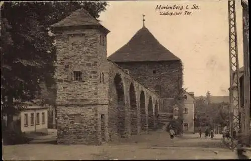 Ak Marienberg im Erzgebirge Sachsen, Zschopauer Tor