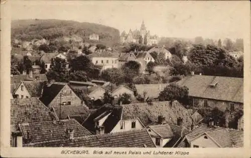 Ak Bückeburg im Kreis Schaumburg, Neues Palais, Luhdener Klippe