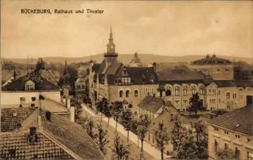 Ak Bückeburg im Kreis Schaumburg, Rathaus, Theater