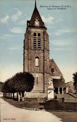 Ak Bombon Seine et Marne, Kirche