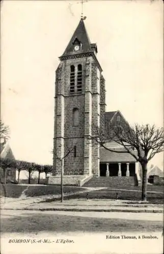 Ak Bombon Seine et Marne, Kirche