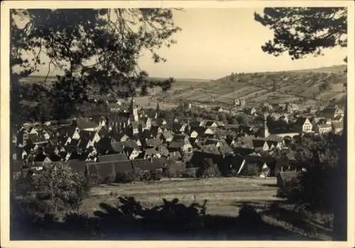 Foto Ak Creglingen an der Tauber, Panorama