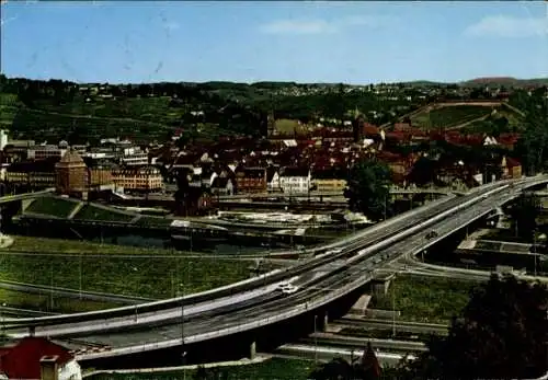 Ak Esslingen am Neckar, Vogelsangbrücke, Panorama