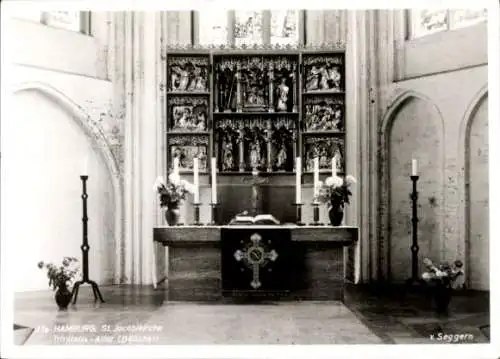 Ak Hamburg Mitte Altstadt, St. Jacobikirche, Trinitatis Altar, Böttcher