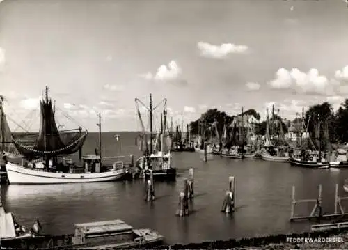 Ak Fedderwardersiel Butjadingen Wesermarsch, Hafen, Boote