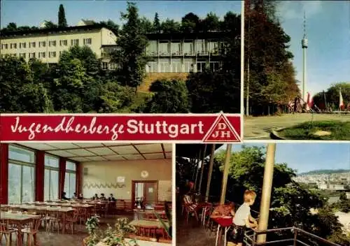 Ak Stuttgart in Württemberg, Deutsches Jugendherbergswerk, Jugendherberge, Speisesaal