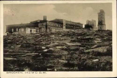 Ak Brocken im Harz, Brockenhotel