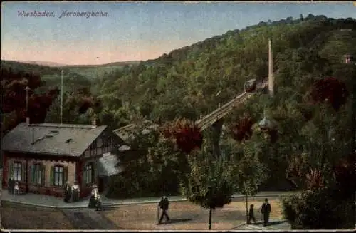 Ak Wiesbaden in Hessen, Nerobergbahn