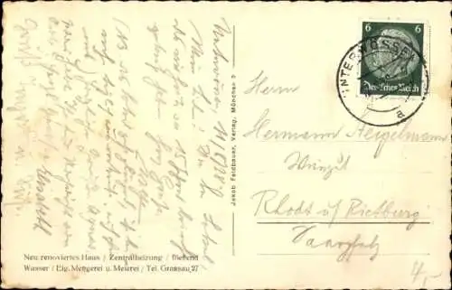 Ak Unterwössen in Oberbayern, Gasthof zur Post