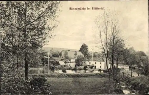 Ak Hüttermühle Genthin am Elbe Havel Kanal, Hüttertal, Teilansicht