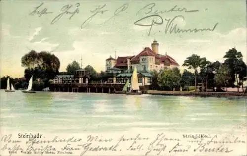 Ak Steinhude Wunstorf in Niedersachsen, Strand-Hotel