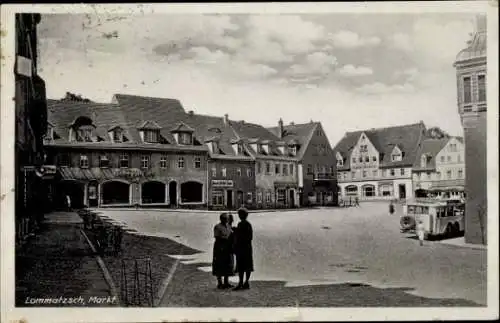 Ak Lommatzsch in Sachsen,  Markt