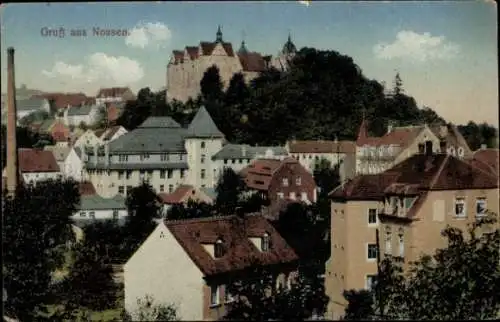 Ak Nossen in Sachsen, Stadtansicht mit Schloss.