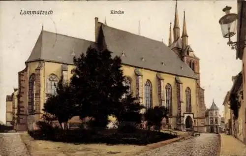 Ak Lommatzsch in Sachsen,  Kirche