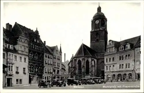 Ak Meißen an der Elbe, Marktplatz, Frauenkirche